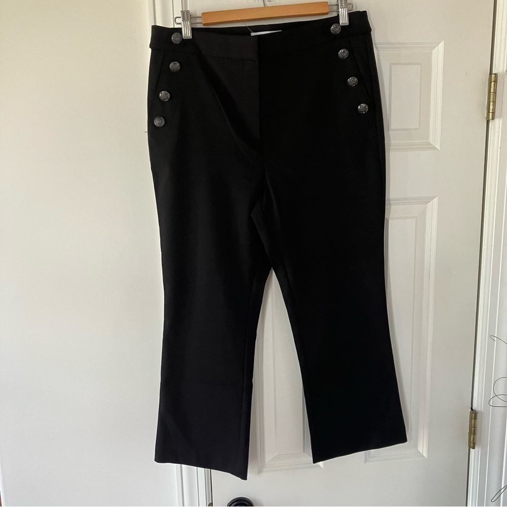 NWOT Loft Women’s Petite Black Sailor Pants with Pockets (12P)